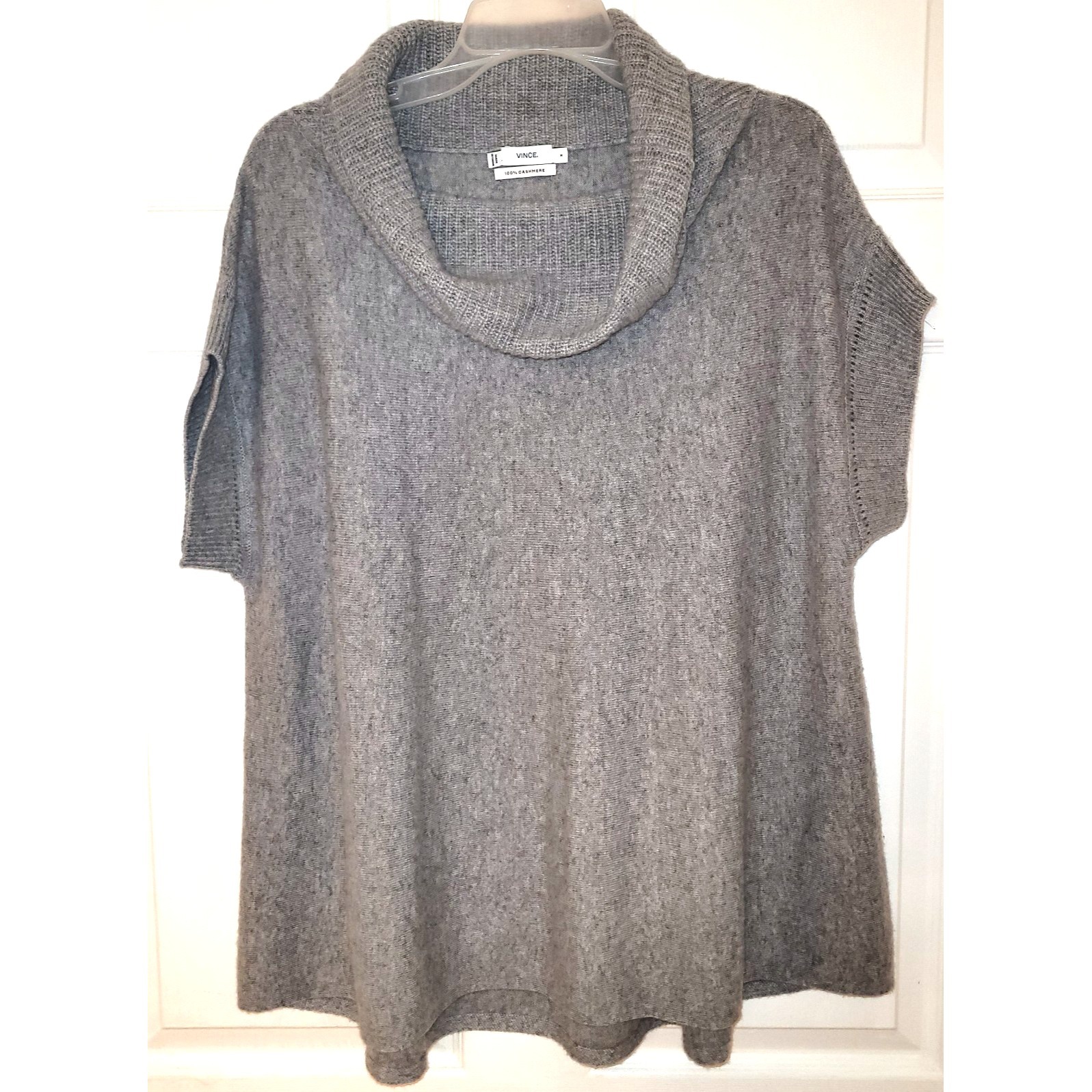 Vince Womens 100% Cashmere Sweater Small Minimal Quiet Luxury Gray